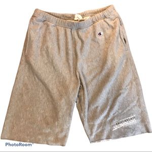 Champion Reverse Weave Gray Cut Off Shorts /Large